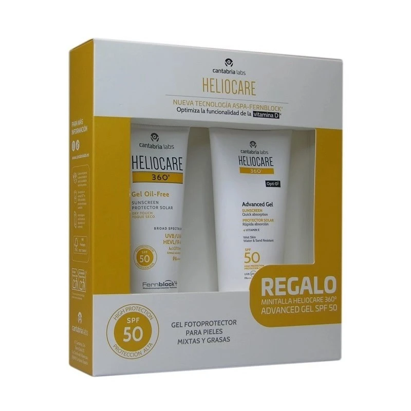 Heliocare 360 ⁰ Gel Oil - Free SPF 50 + Regalo Heliocare 360º Advanced Gel SPF50 100ml 2 Heliocare 360 ⁰ Gel Oil - Free SPF 50 + Regalo Heliocare 360º Advanced Gel SPF50 100ml - Imagen 2