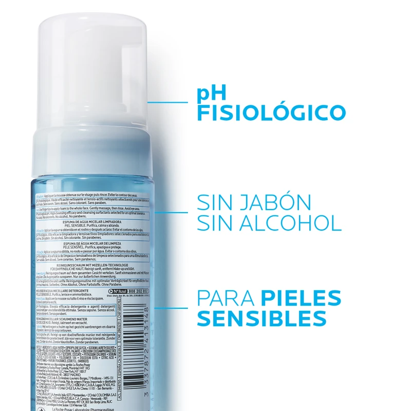 La Roche-Posay Desmaquillante En Espuma De Agua Micelar Limpiadora 4 La Roche-Posay Desmaquillante En Espuma De Agua Micelar Limpiadora - Imagen 4
