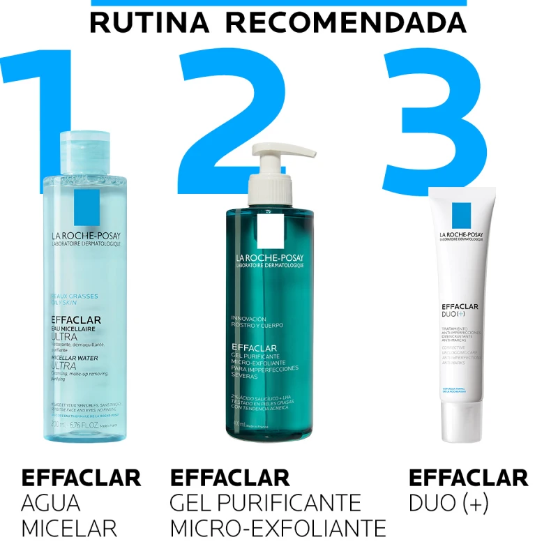 LA ROCHE-POSAY La Roche Posay Effaclar Gel Purificante Micro-Exfoliante 4 LA ROCHE-POSAY La Roche Posay Effaclar Gel Purificante Micro-Exfoliante - Imagen 4