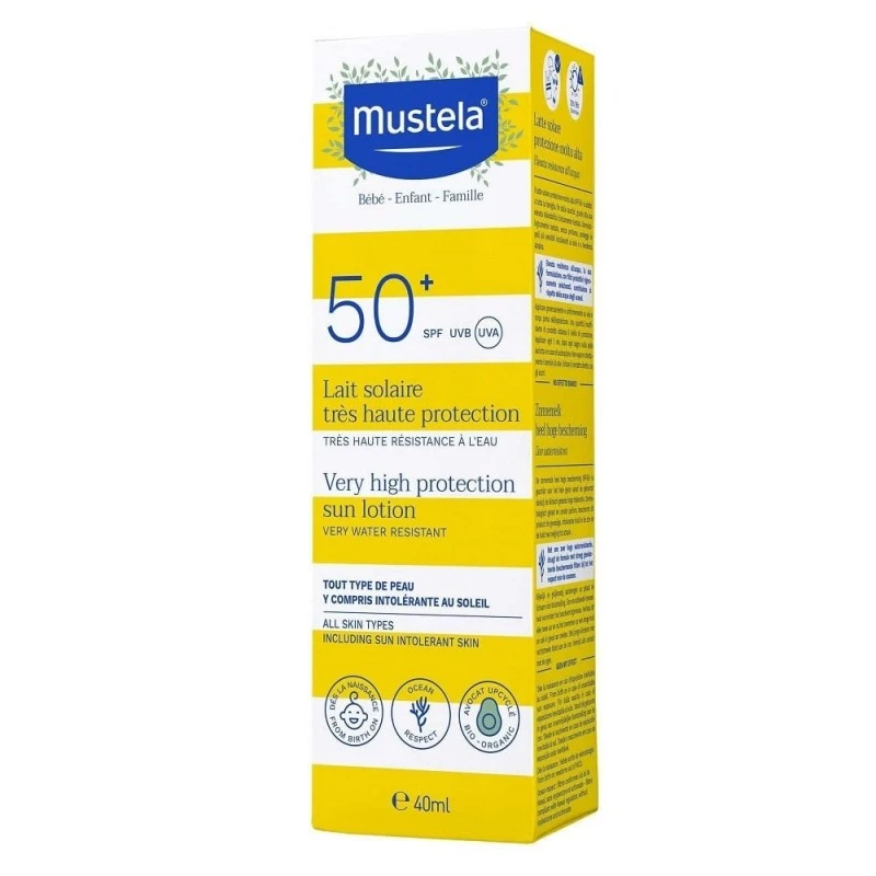 Mustela Leche Solar Muy Alta Proetección SPF 50+ 2 Mustela Leche Solar Muy Alta Proetección SPF 50+ - Imagen 2