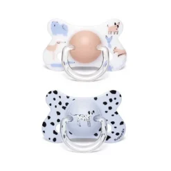 Suavinex Chupete +18M Silicona Tetina Fisiológica Fusión 2 Unidades Blanco Y Azul