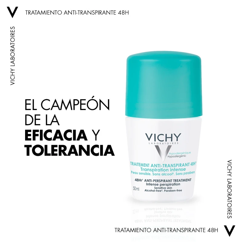 Vichy Desodorante Tratamiento Anti Transpirante 48 H Roll-On 5 Vichy Desodorante Tratamiento Anti Transpirante 48 H Roll-On - Imagen 5